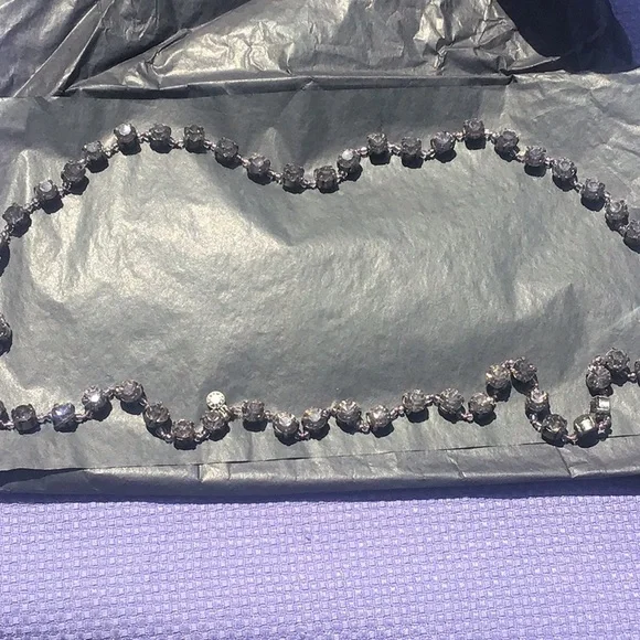 JCrew faux pink diamond necklace - Picture 1 of 4